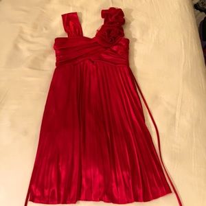 Red girls silk dress